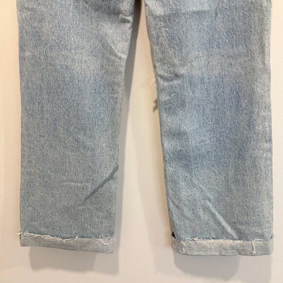 NWT Zara Distressed High Rise Wide Leg Jeans Size 6 - Picture 5 of 8